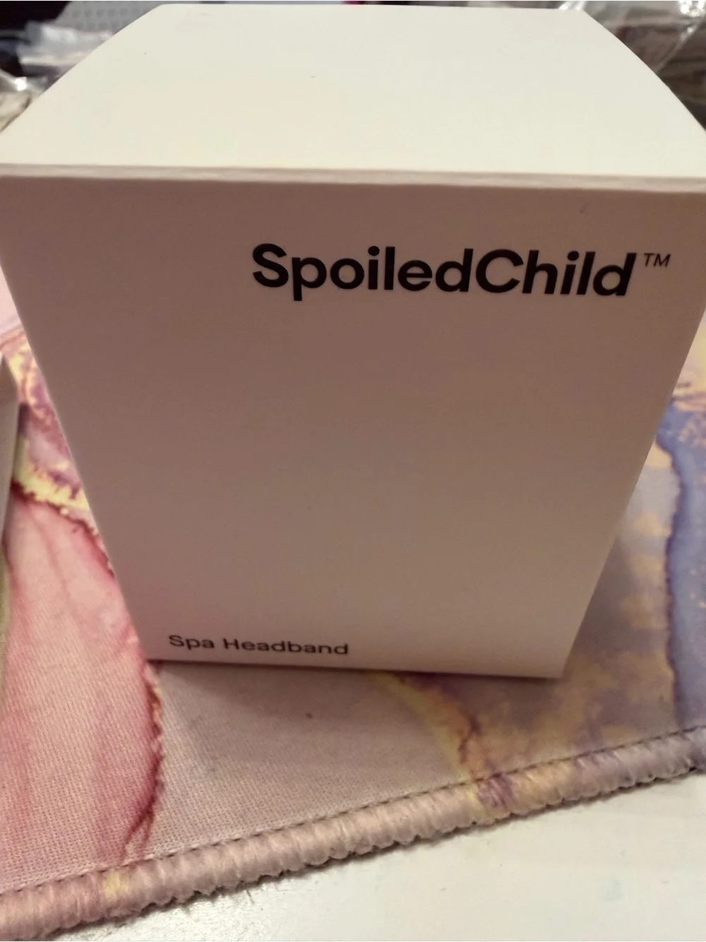 SpoiledChild™ White Spa Headband with White No-Crease Hair Clips